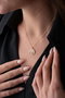 Heliophilia Silver Collar de Plata Esterlina 925 con Circonio Dorado